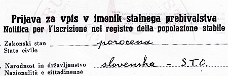 Registration to the civil registry, example n.2 – click to read