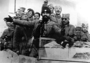 Esponenti delle formazioni serbe anticomuniste a Trieste nel 1945.