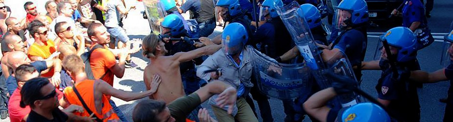 Trieste Free Port workers on strike for International law: the Italian government sends police